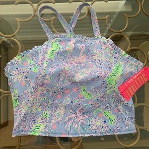 LILLY PULITZER. Letitia Bra Tank UPF 5 Blue Peri The Turtle Package. New w/ tags